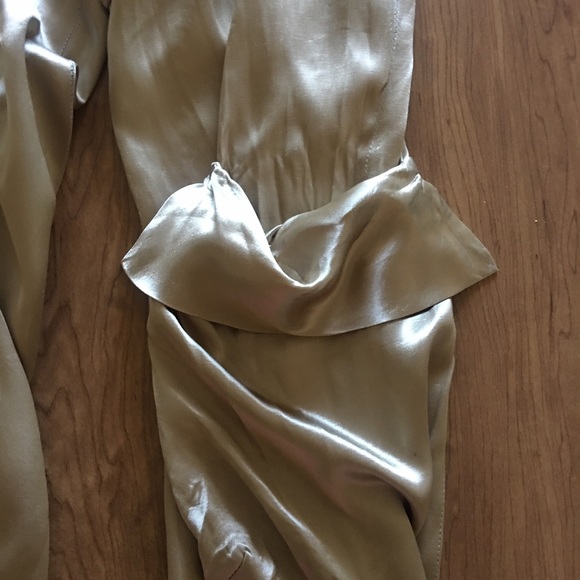 Satin full length pants, fashionable pockets. - Picture 4 of 4